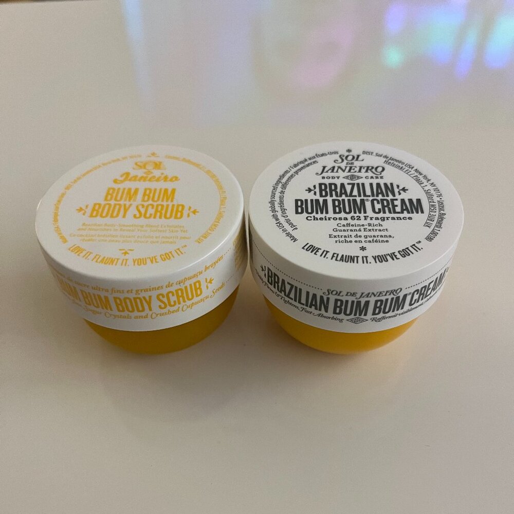 Bum Bum Cream and Bum Bum Body Scrub 2-pc Travel-Sized Set New